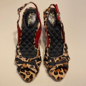 Cole Haan Leopard Print Nike Air Size 8.5 High Heels